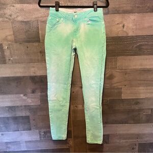 LEVI’S MINT GREEN WISKERED WASH JEGGINGS SZ 27 (1021)